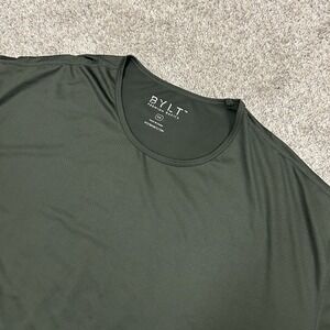 BYLT Drop Cut Lux Performance T Shirt Mens XXL Green Stretch Premium Basics